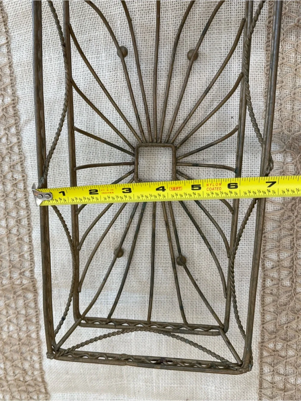 Decorative Metal Wire Basket - Antique Brass Finish